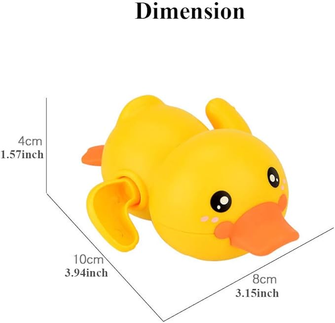Top Choice Wind-Up Duckling: Exciting Bath Adventure Toy - Perfect for Toddlers & Newborns (Yellow)