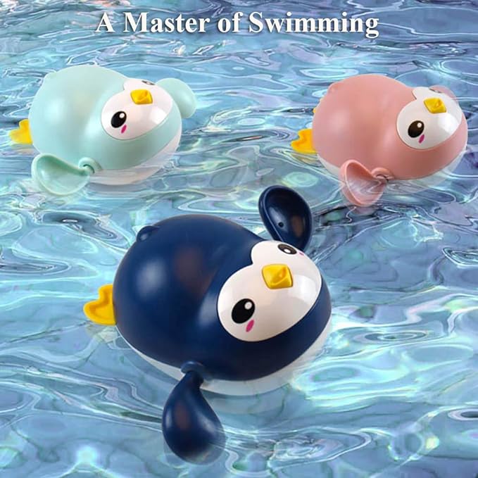 Premium Wind-Up Swimming Penguin - Ultimate Floating Bath Toy for Toddlers - Colorful & Fun Beach and Pool Playset - Perfect Gift for Boys and Girls