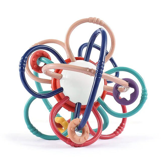 Elite Baby Teether: Soft Silicone Rattle & Sensory Chew Toy for Soothing Gums – BPA Free, Perfect for 3+ Months