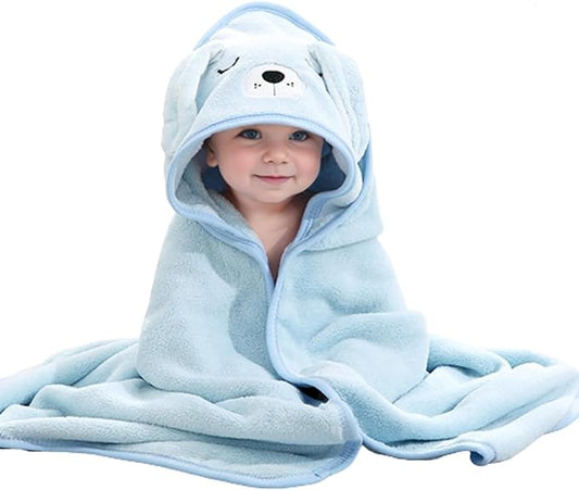 Superior Plush Dog Hooded Bath Towel - Ultra-Soft & Absorbent for Babies
