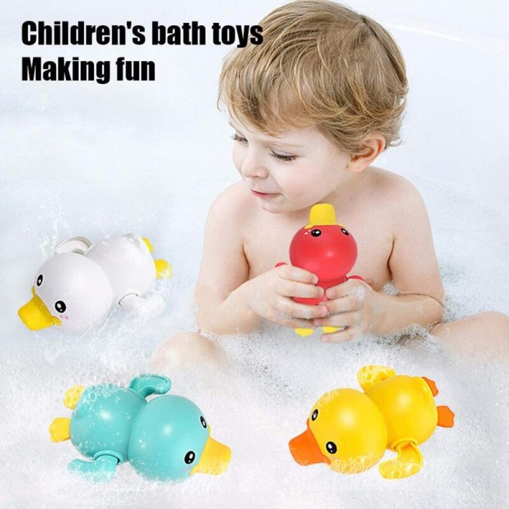 Top Choice Wind-Up Duckling: Exciting Bath Adventure Toy - Perfect for Toddlers & Newborns (Red)