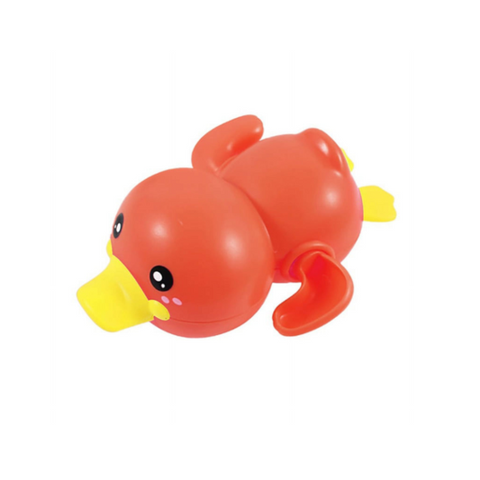 Top Choice Wind-Up Duckling: Exciting Bath Adventure Toy - Perfect for Toddlers & Newborns (Red)