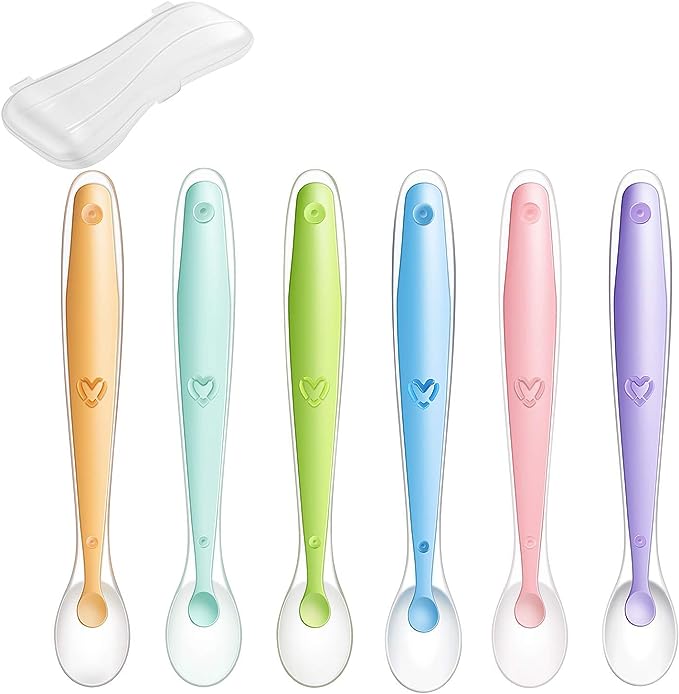 Premium Silicone Baby Spoons - Gentle on Gums, Ideal for Training & Feeding Infants and Toddlers