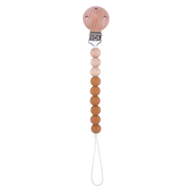Elite Luna Pacifier Clip - Premium Silicone Bead Chain, BPA-Free & Stylish Soother Holder for Newborns & Teething Babies